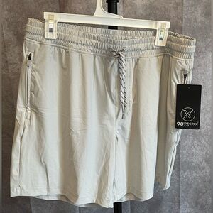 90 Degree By Reflex Men's Beige Athletic Shorts